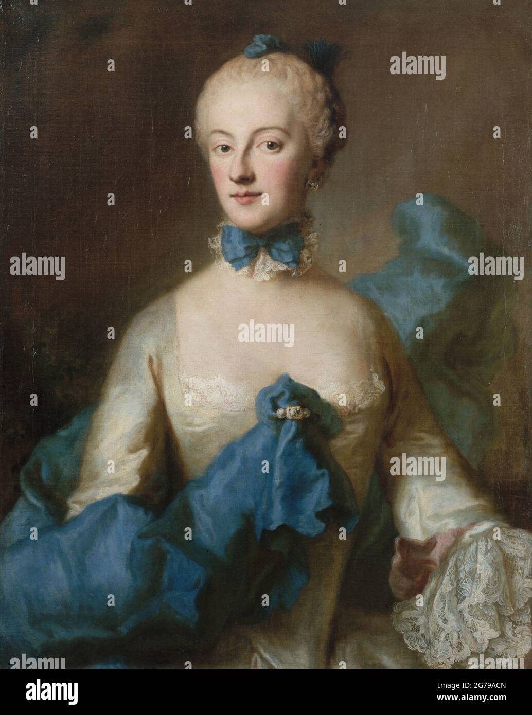 Duchess Maria Anna Josepha de Bavière (1734-1776), Margravine de Baden-Baden. Musée : Musée Carnavalet, Paris. Auteur: GEORGE DESMAREES. Banque D'Images