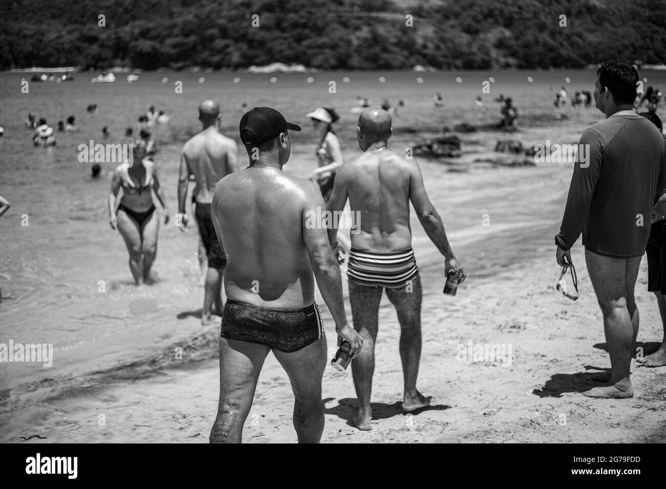 La vie sur la plage de Big Island, Ilha grande , Rio de Janeiro - Brésil Banque D'Images
