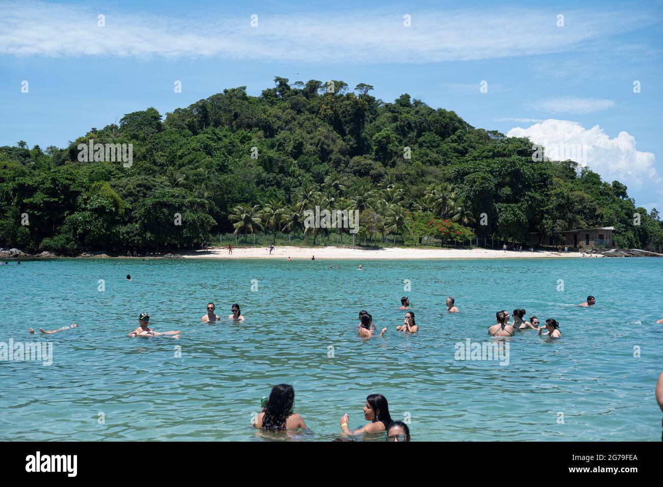 La vie sur la plage de Big Island, Ilha grande , Rio de Janeiro - Brésil Banque D'Images