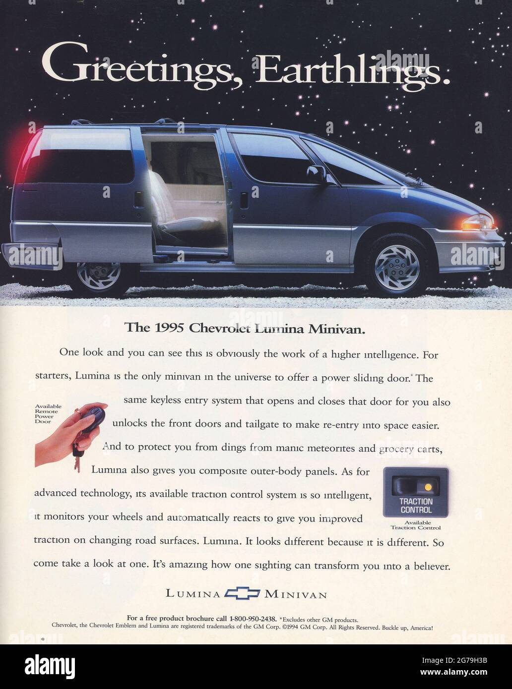 Pleine page Publicité de Life Magazine, numéro de janvier 1995, l'année en images de 1994, États-Unis Banque D'Images