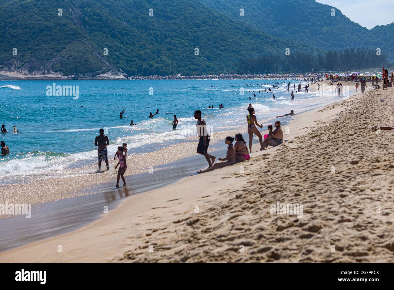 Plage de Grumari sur le côté ouest de Rio de Janeiro, Brésil, Amérique du Sud, Brésil Banque D'Images