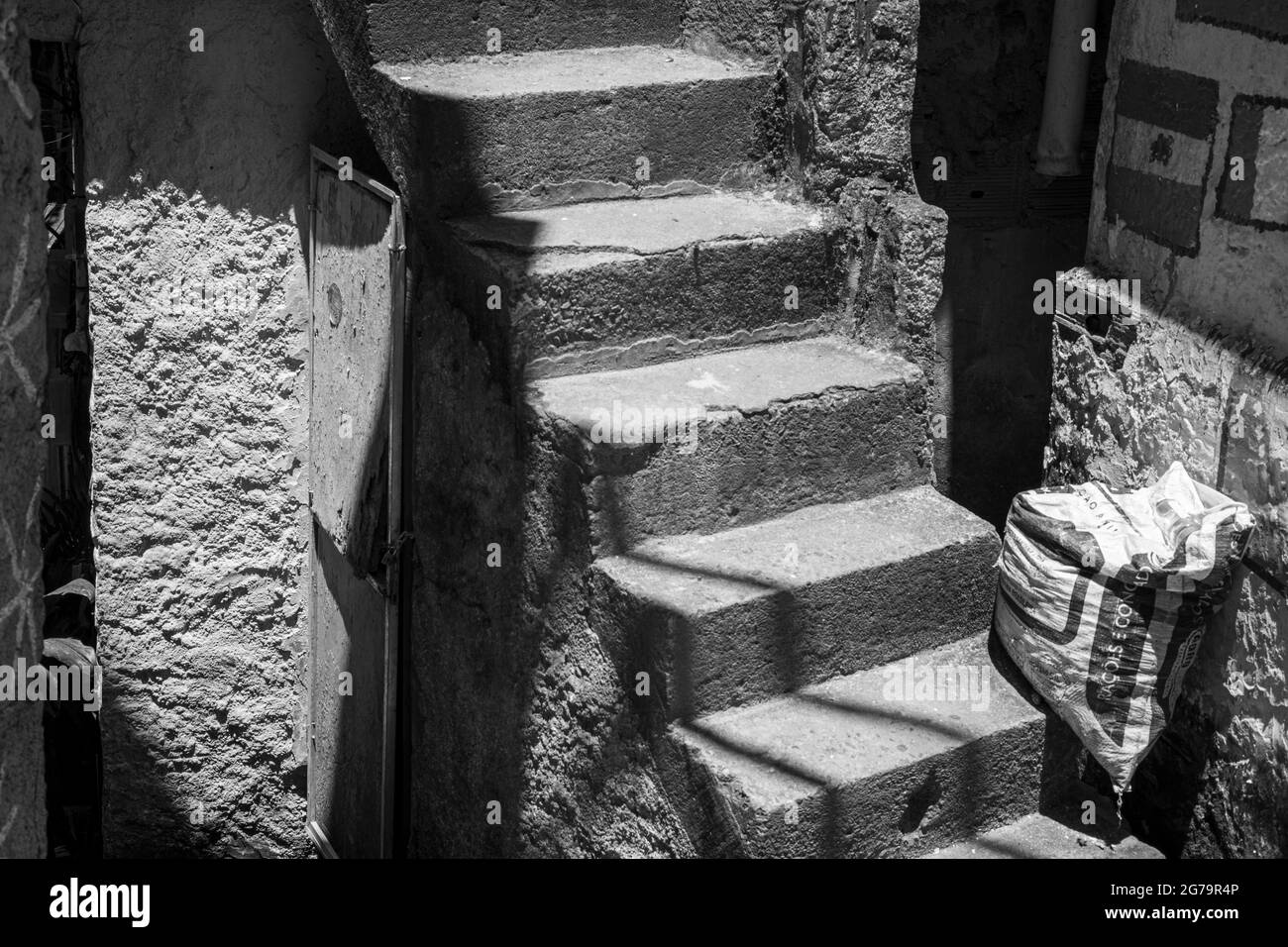 Fragiles constructions résidentielles de favela Vidigal à Rio de Janeiro. Après avoir installé des unités de police pacificatrices, favela est devenu meilleur et plus sûr endroit où vivre. Banque D'Images