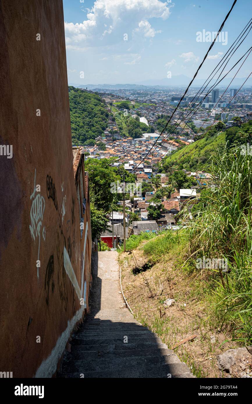 Promenade à Santa Teresa, Rio de Janeiro Banque D'Images