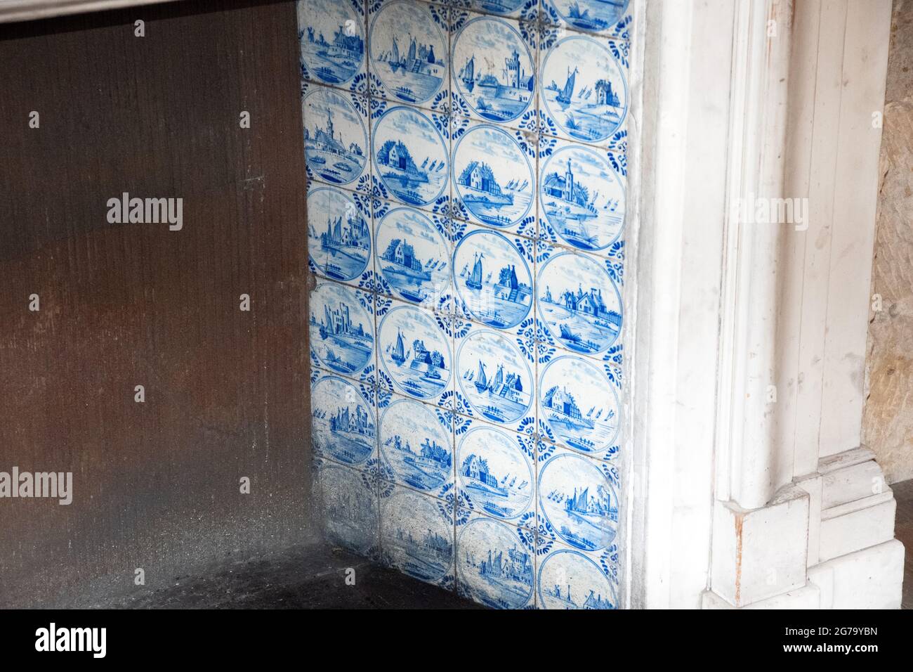 Belsay Hall foyer intérieur Banque D'Images