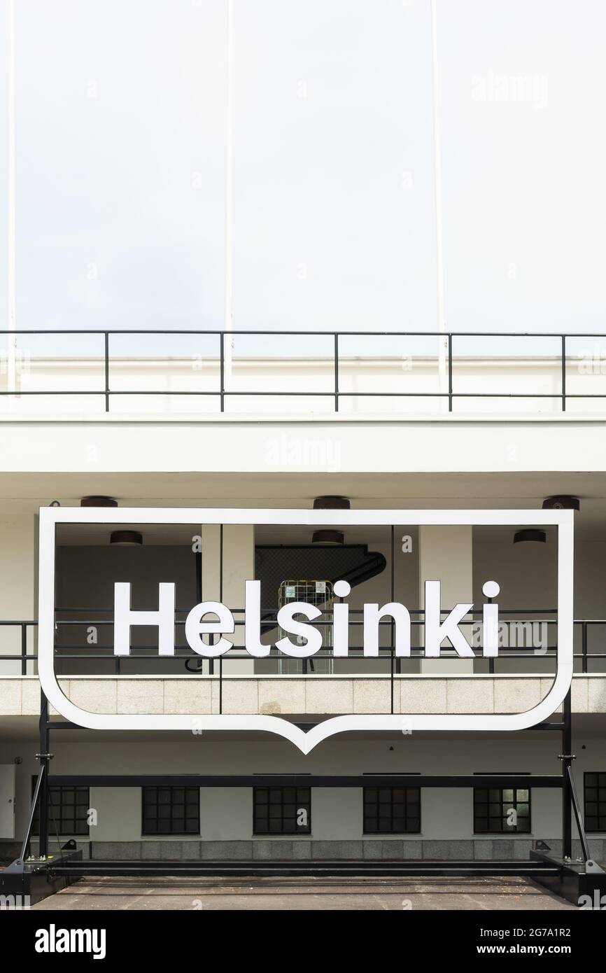 Stade olympique d'Helsinki en Finlande Banque D'Images