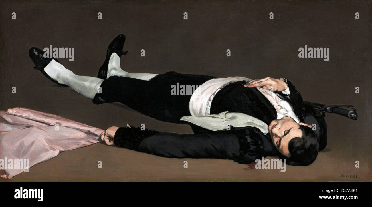 Le Toreador mort par Edouard Manet (1832-1883), huile sur toile, c. 1864 Banque D'Images
