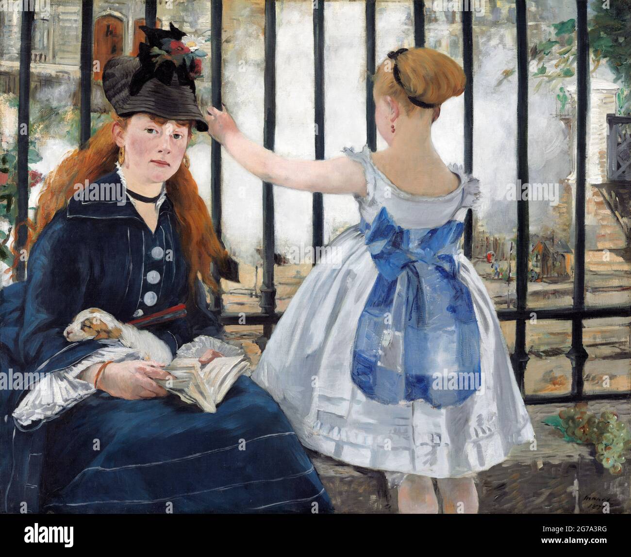 Le chemin de fer par Edouard Manet (1832-1883), huile sur toile, 1873 Banque D'Images