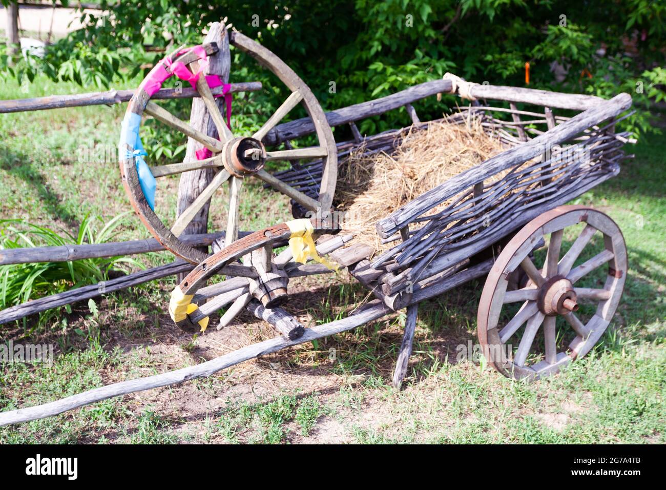 chariot d'âne vintage, stock rustique. Utiliser comme arrière-plan Banque D'Images