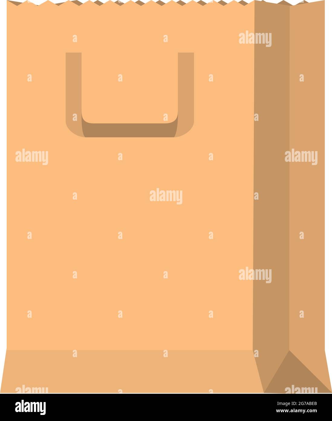 sac vide en papier d'épicerie Illustration de Vecteur