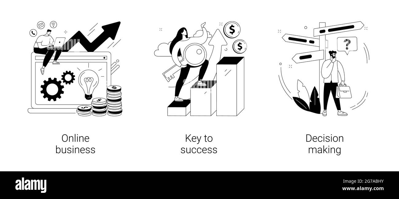 Illustrations vectorielles de concepts abstraits pour les opportunités commerciales. Illustration de Vecteur