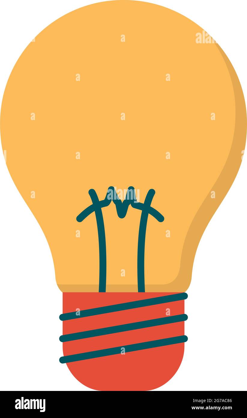 icône d'ampoule sur fond blanc Illustration de Vecteur