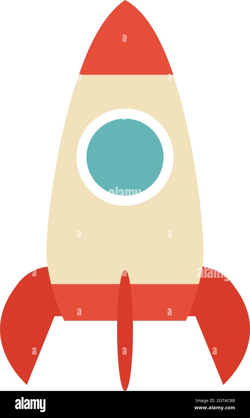 icône fusée spatiale sur fond blanc Illustration de Vecteur