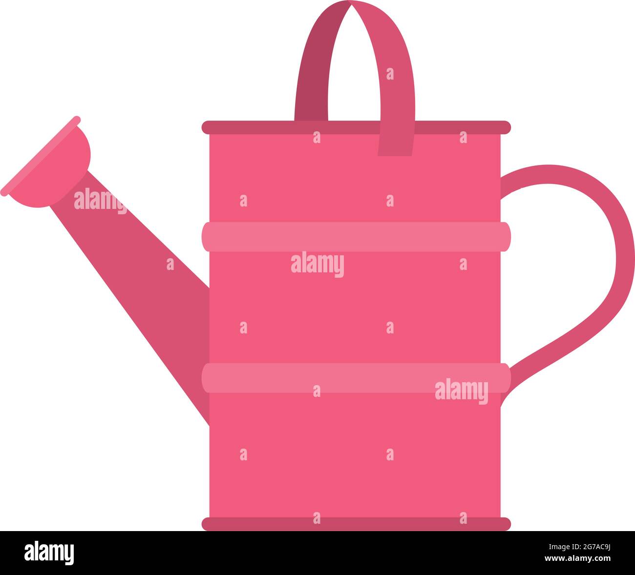 arrosoir rose sur fond blanc Illustration de Vecteur