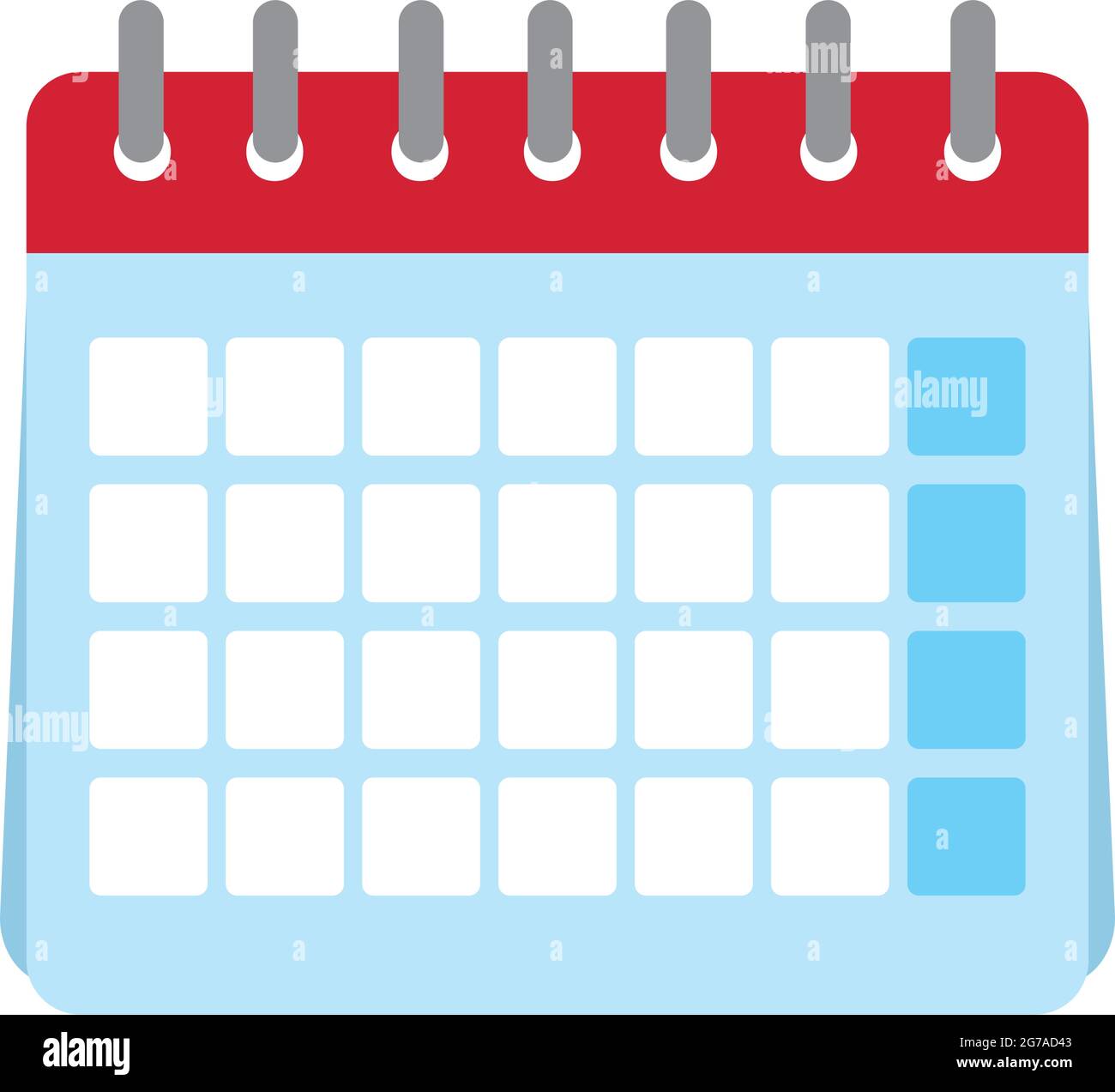 icône du calendrier sur fond blanc Illustration de Vecteur