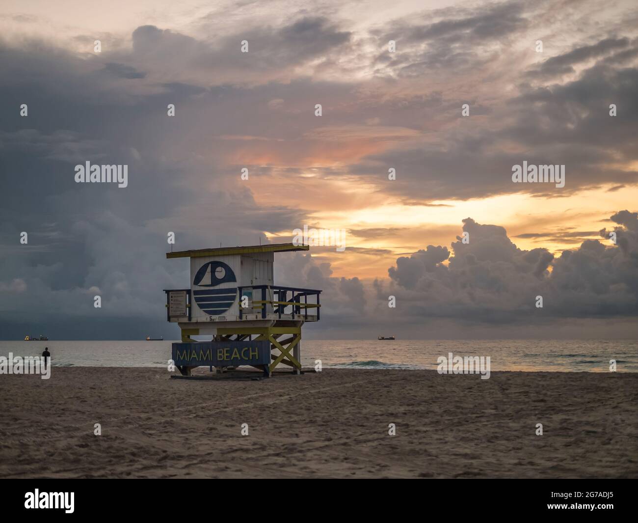 Miami Beach Sunrise, Floride, États-Unis Banque D'Images