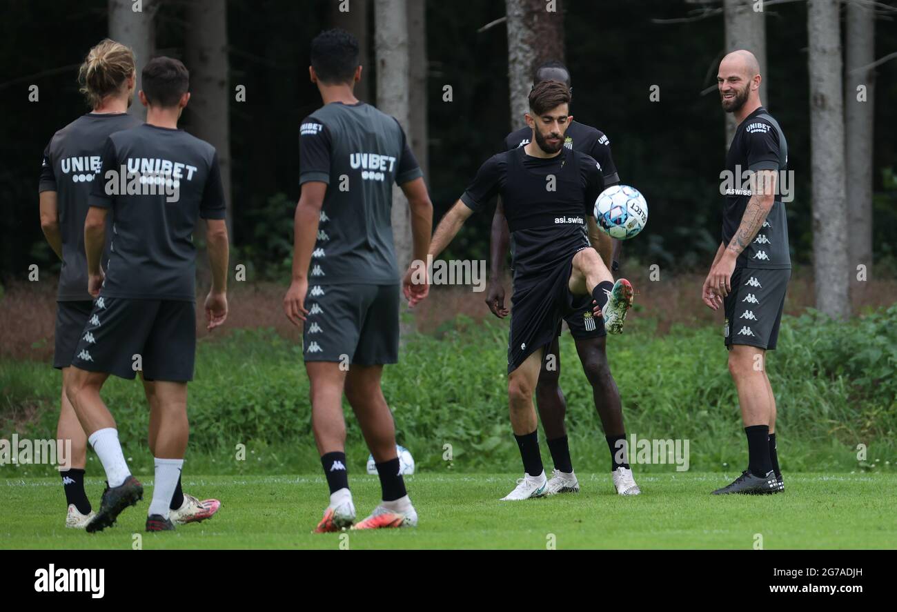 Ali Gholizadeh de Charleroi photographié en action pendant le camp d'entraînement d'été de l'équipe belge de football Sporting Charleroi, en préparation de la se à venir Banque D'Images