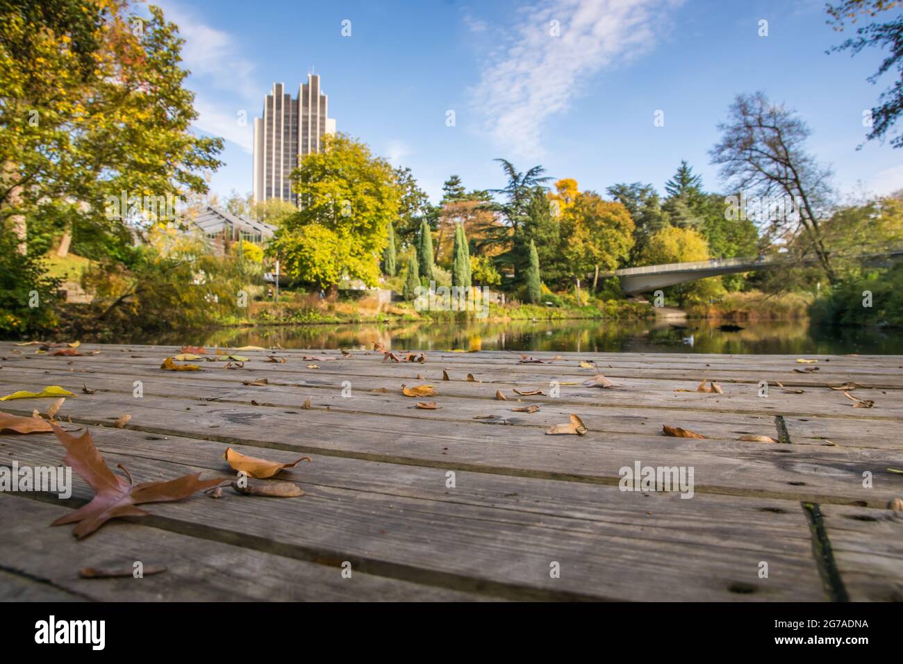 Planten un Blomen, parc en automne à Hambourg, Allemagne. Banque D'Images