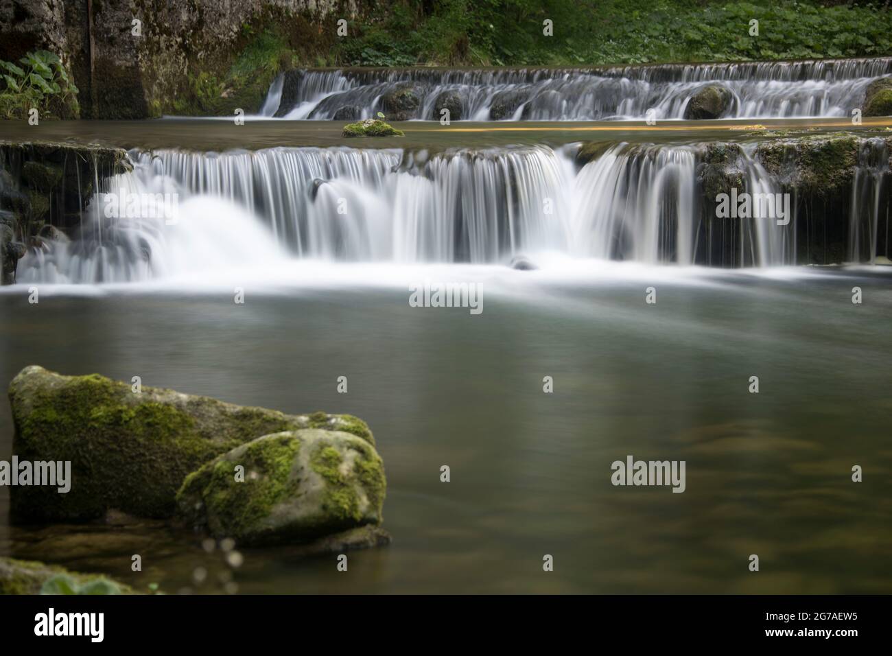 Cours d'eau d'Orbe dans le Jura vaudois Banque D'Images