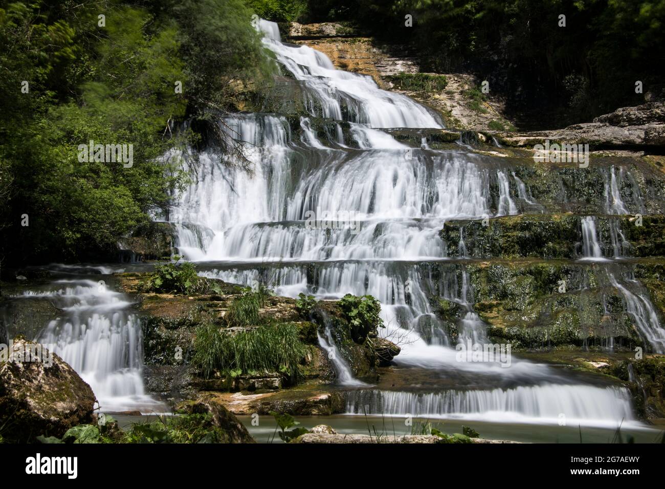 Cours d'eau d'Orbe dans le Jura vaudois Banque D'Images