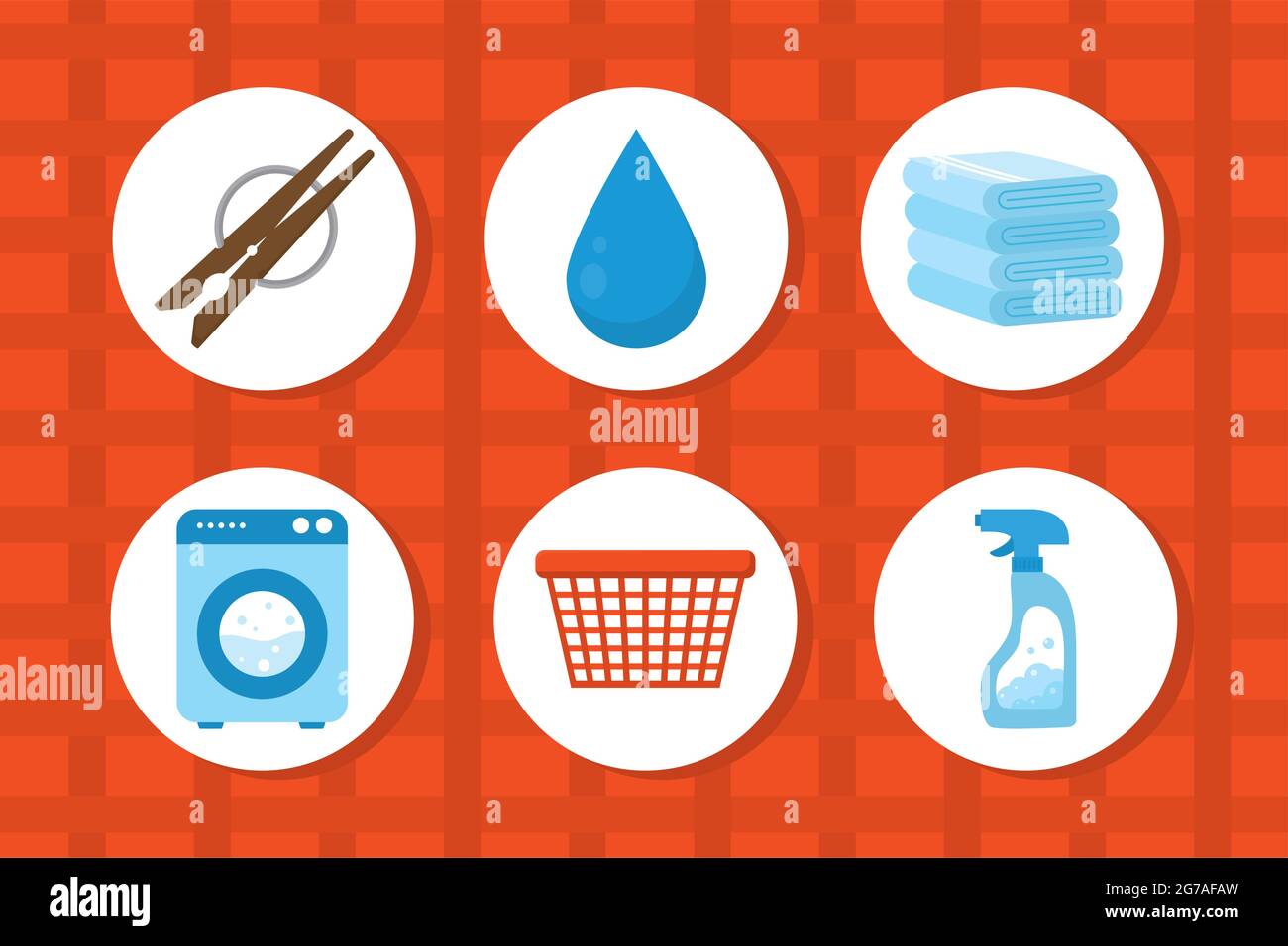 icône de linge sur fond rouge Illustration de Vecteur