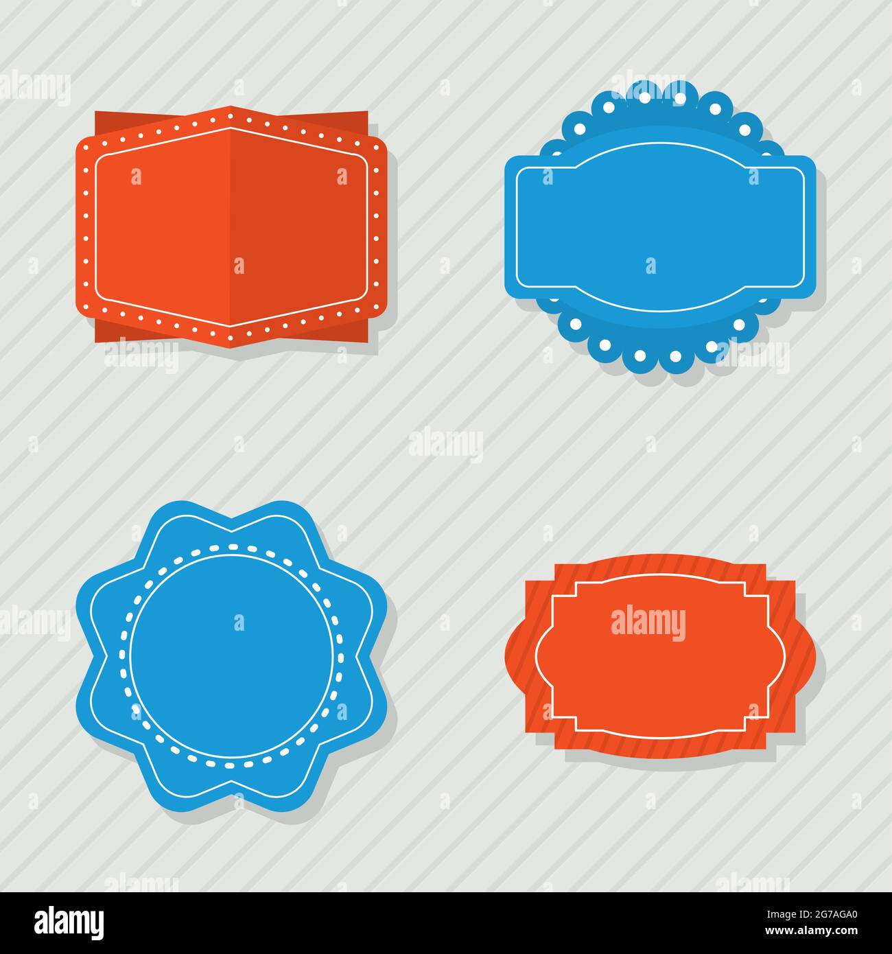 bannières décoratives icon set design Illustration de Vecteur