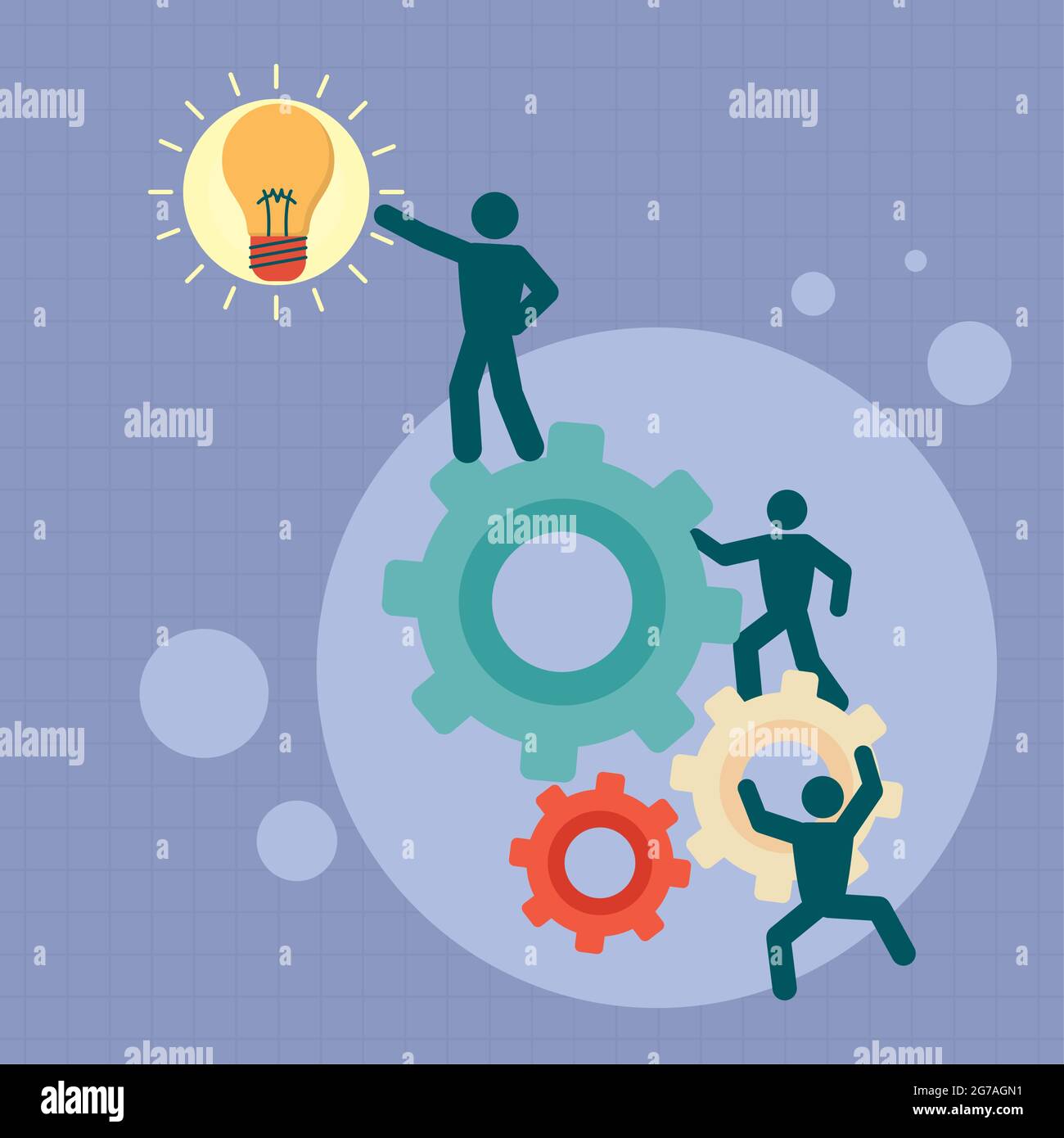 travail d'équipe et coaching Illustration de Vecteur