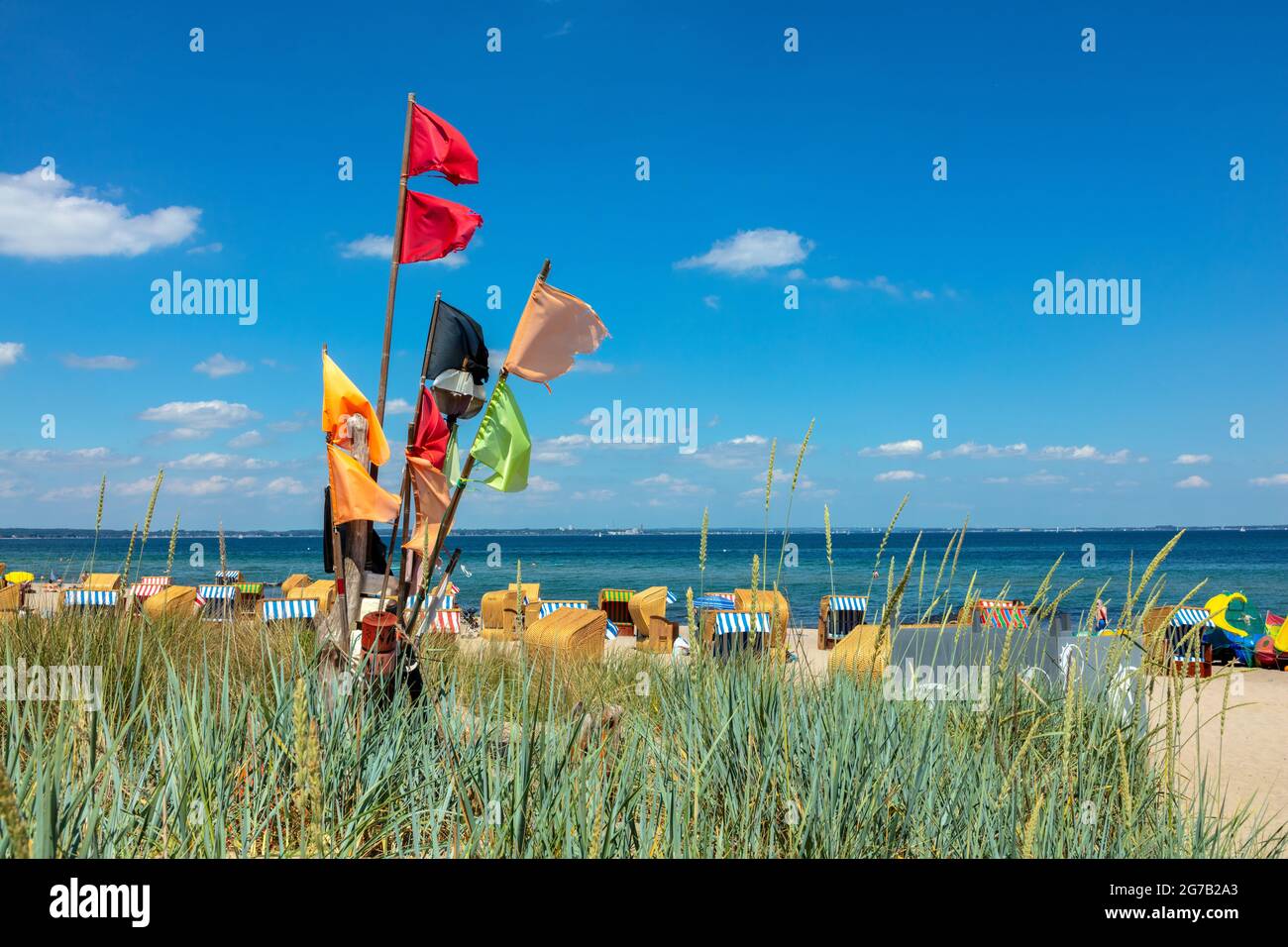 Schleswig-Holstein, Baie de Lübeck, Niendorf, vie de plage Banque D'Images