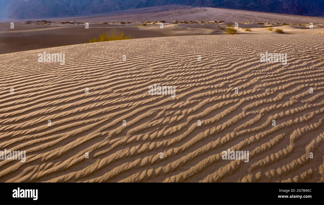 Stovepipe Wells Sand Dunes, parc national de la Vallée de la mort, Californie, États-Unis, Banque D'Images