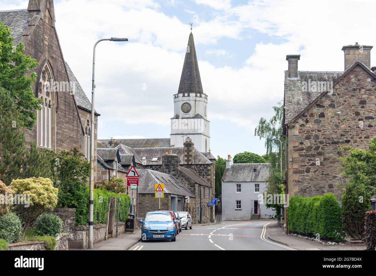 Dundas Street, Comrie, Highland, Écosse, Royaume-Uni Banque D'Images