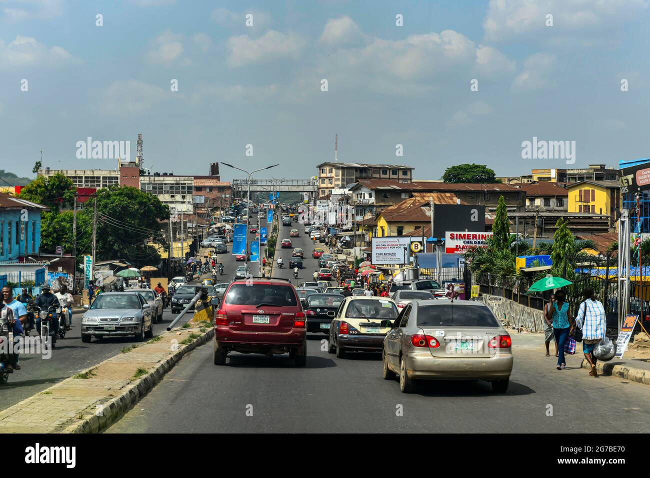 Vieille ville d'Ibadan, Nigeria Banque D'Images