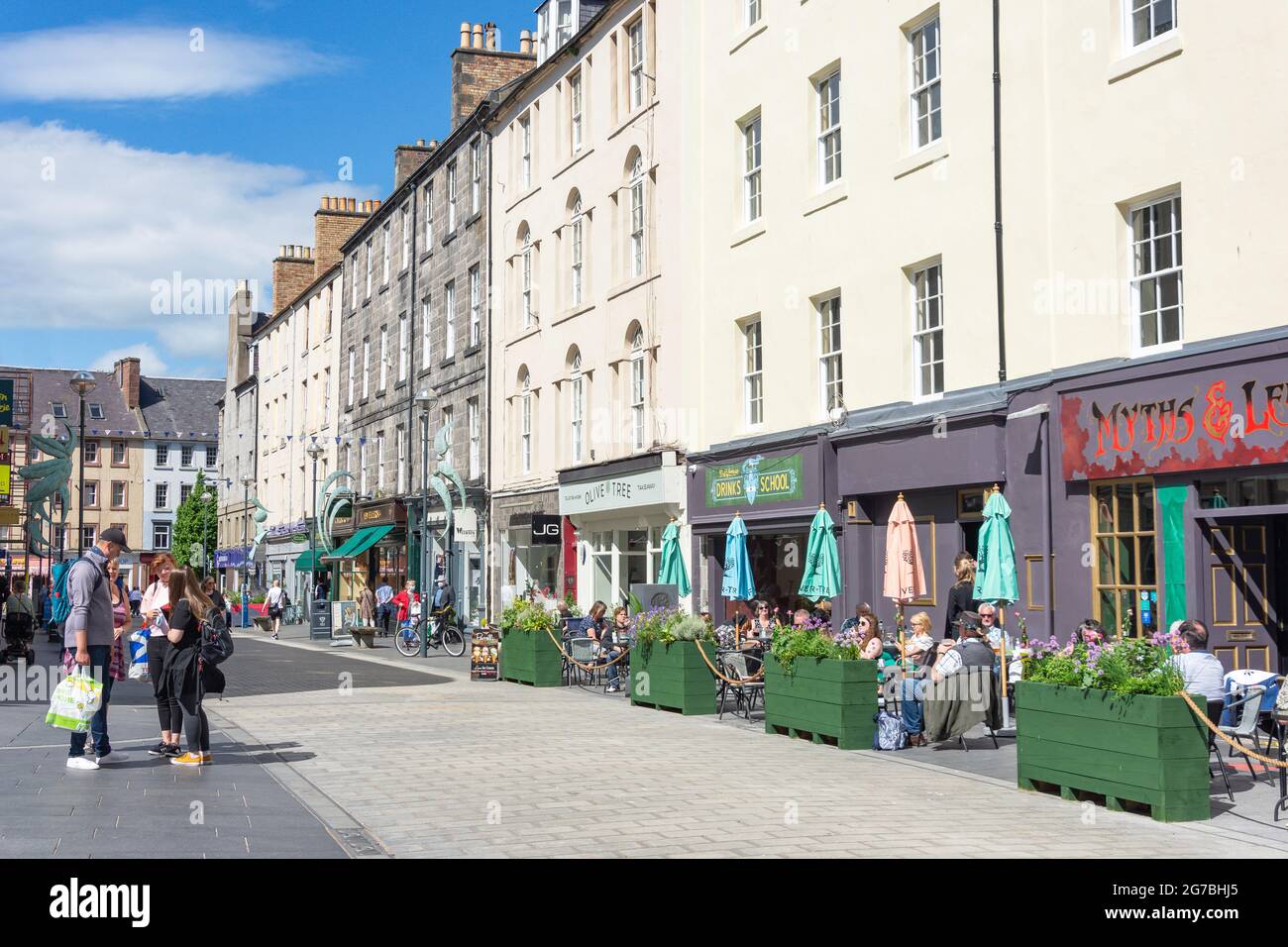 Pedestripendu St John Street, Perth, Perth et Kinross, Écosse, Royaume-Uni Banque D'Images