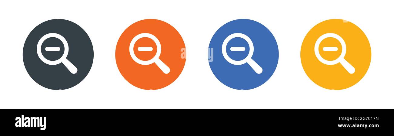 Illustration du vecteur d'icône de zoom arrière. Illustration de Vecteur