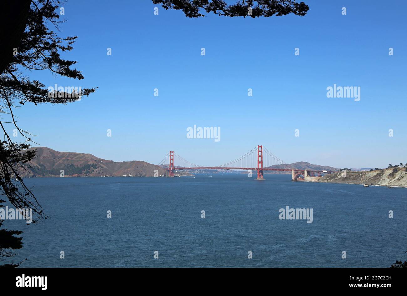 Paysage avec Golden Gate Bridge - San Francisco, Californie Banque D'Images