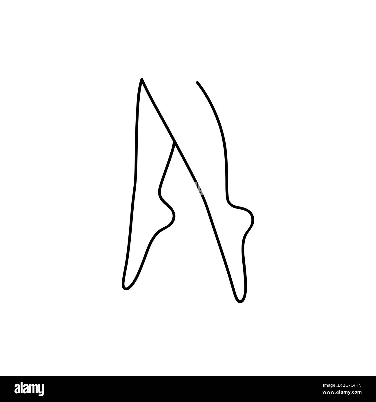 icône de dessin au trait des jambes Illustration de Vecteur