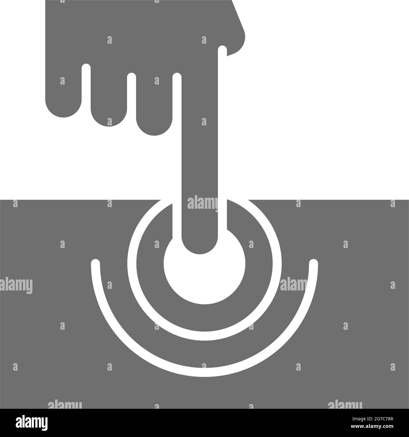 Massage bien-être icône grise. Isolé sur fond blanc Illustration de Vecteur