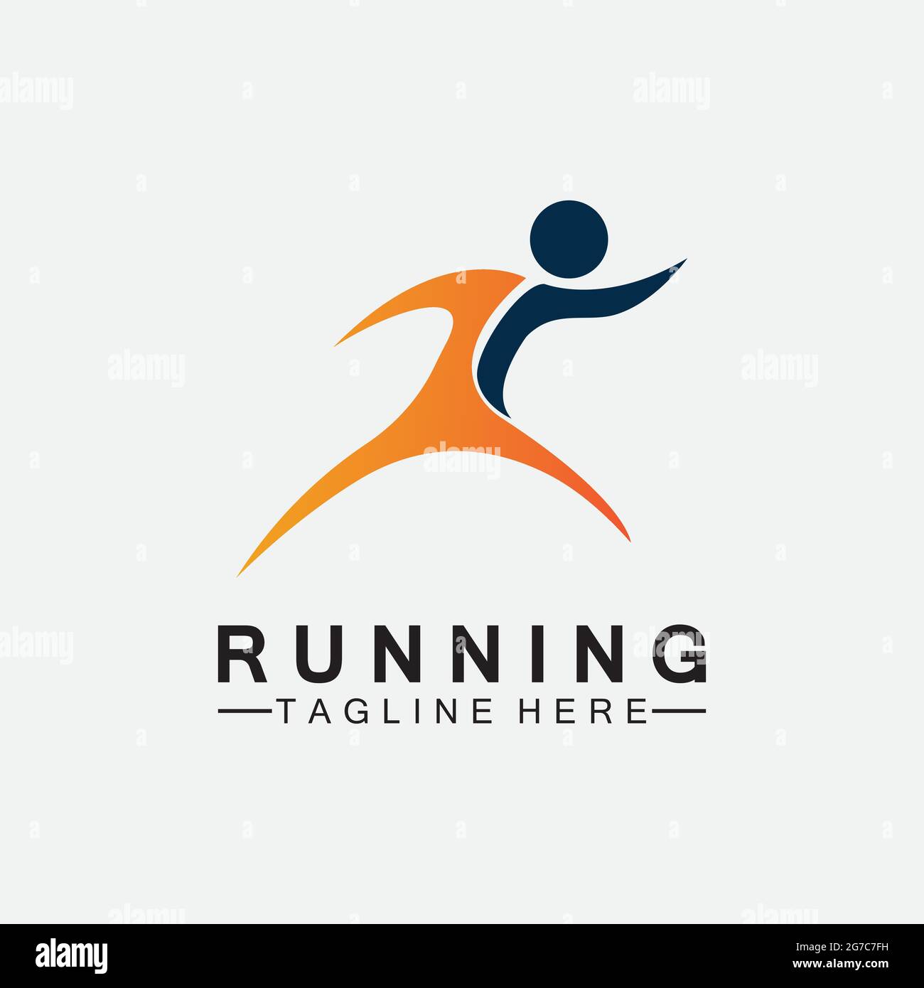 Symbole de course à pied symbole illustration vecteur design.Santé course marathon athlètes sprint logo vectoriel Illustration de Vecteur