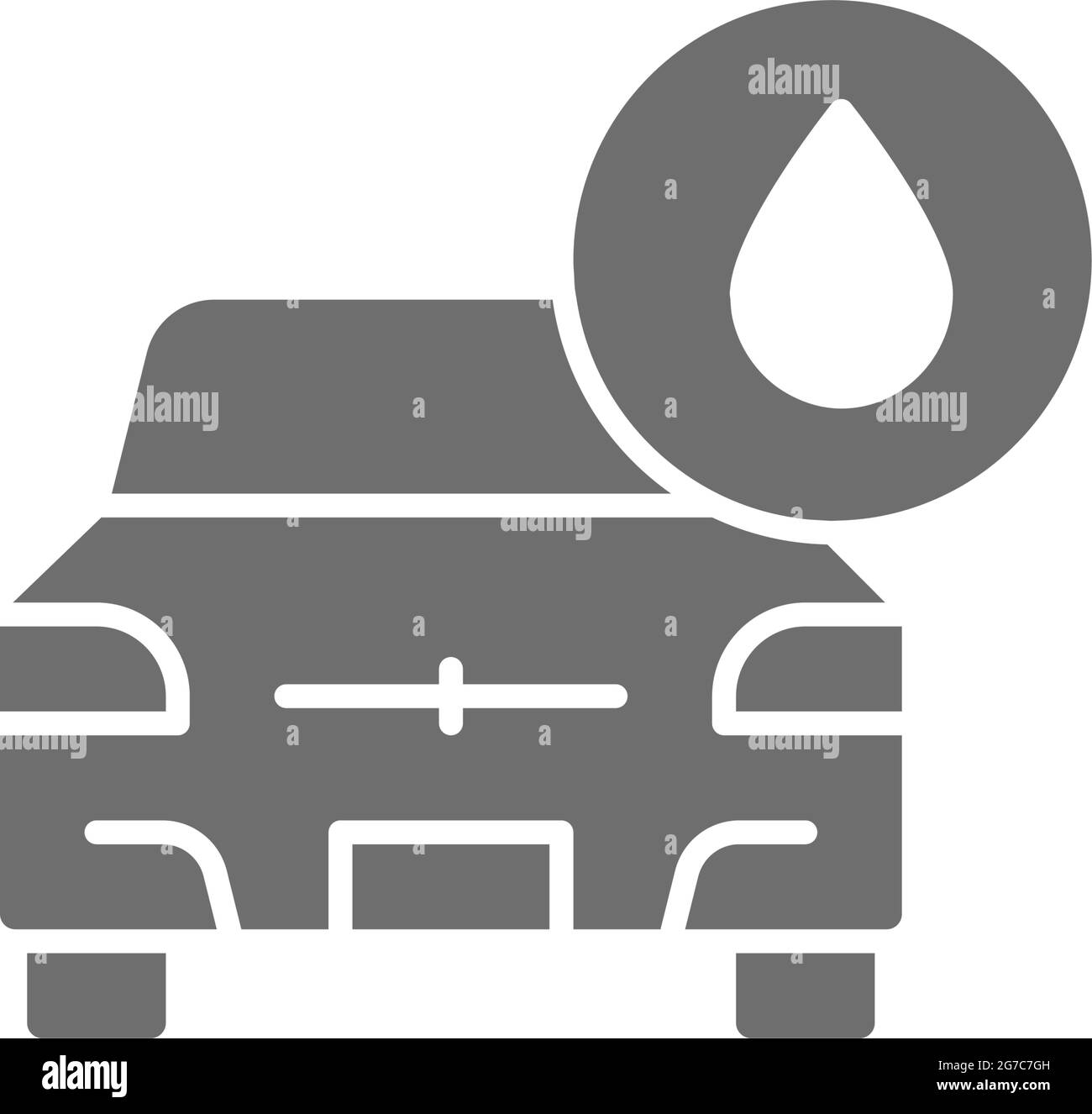 Icône grise de lavage de voiture vectoriel, lavage automatique. Illustration de Vecteur