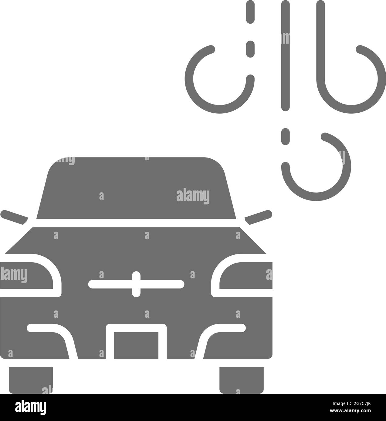 Icône grise pour lave-linge de voiture. Isolé sur fond blanc Illustration de Vecteur