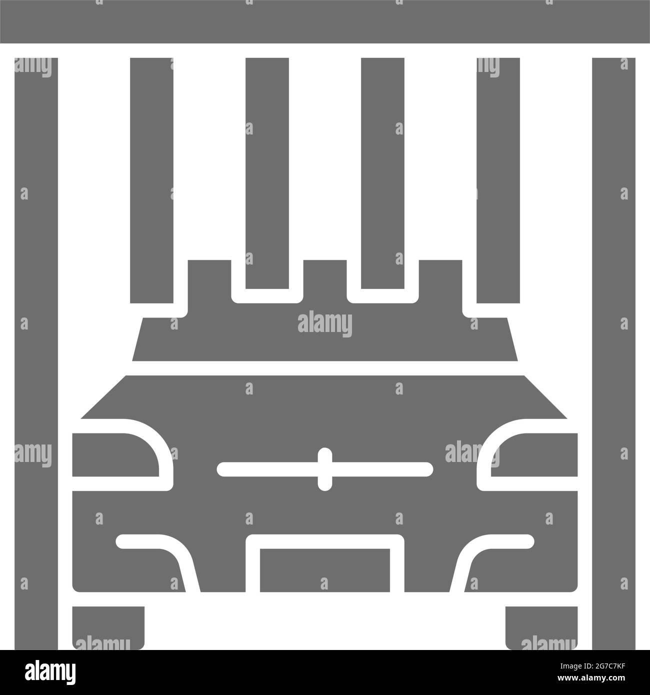 Icône de forme automatique en gris de lavage porte. Illustration de Vecteur