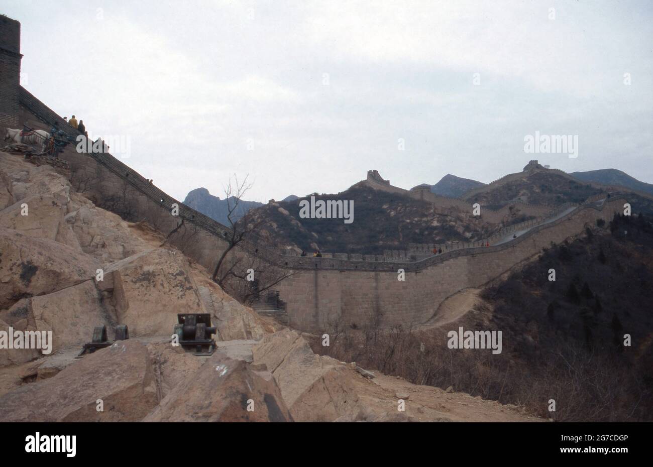 An der Chinesischen Mauer, Chine 1998. Par le mur chinois, Chine 1998. Banque D'Images