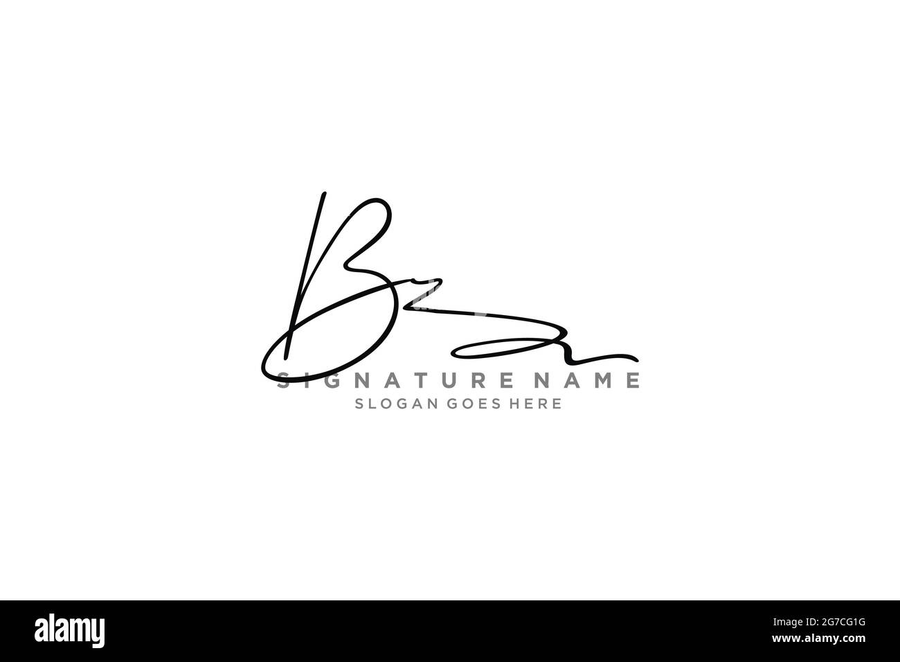 BZ lettre Signature logo Template Design élégant logo signe symbole modèle icône vectorielle Illustration de Vecteur