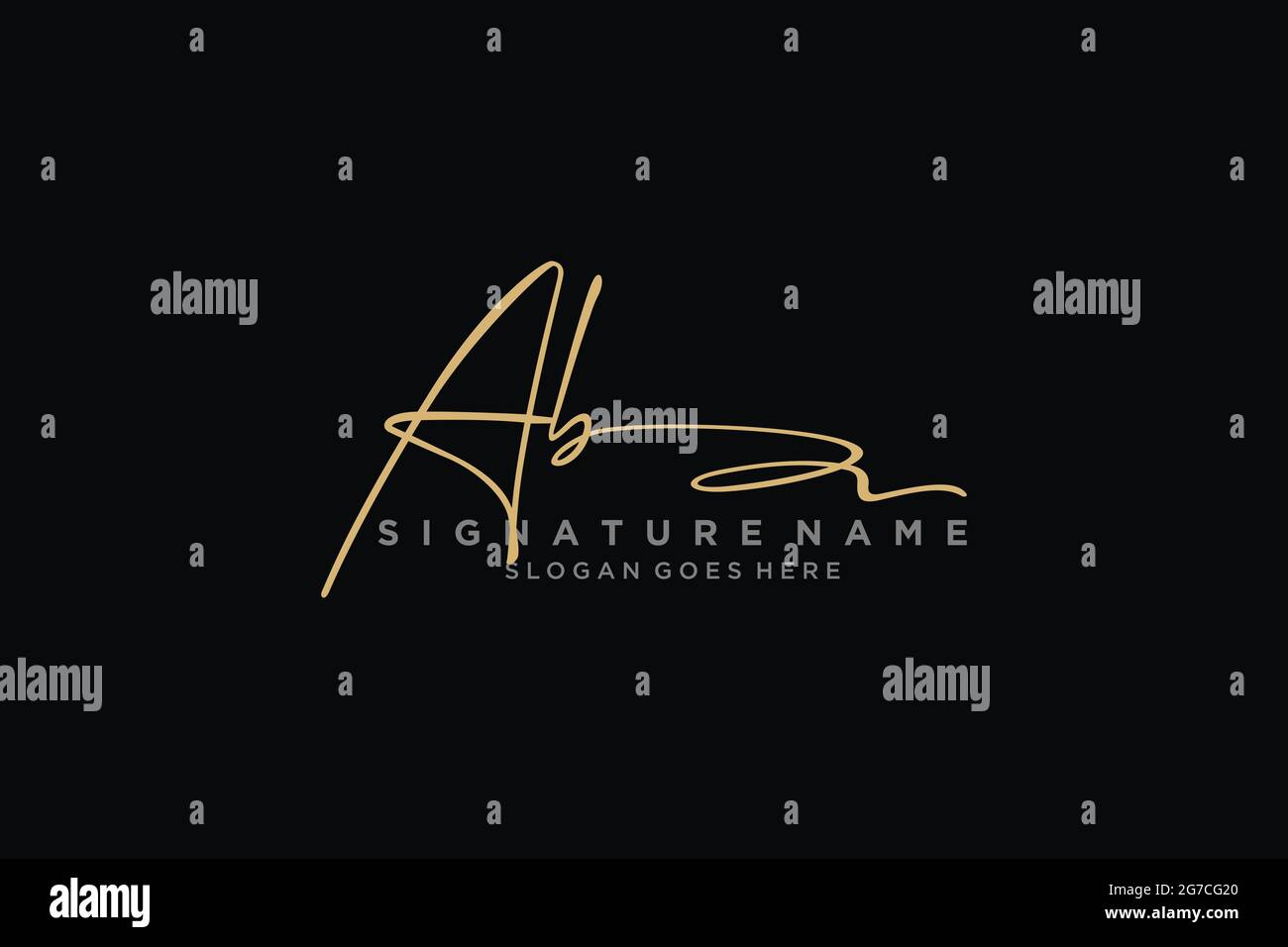 Lettre AB Signature logo Template Design élégant logo Sign symbole modèle icône vectorielle Illustration de Vecteur