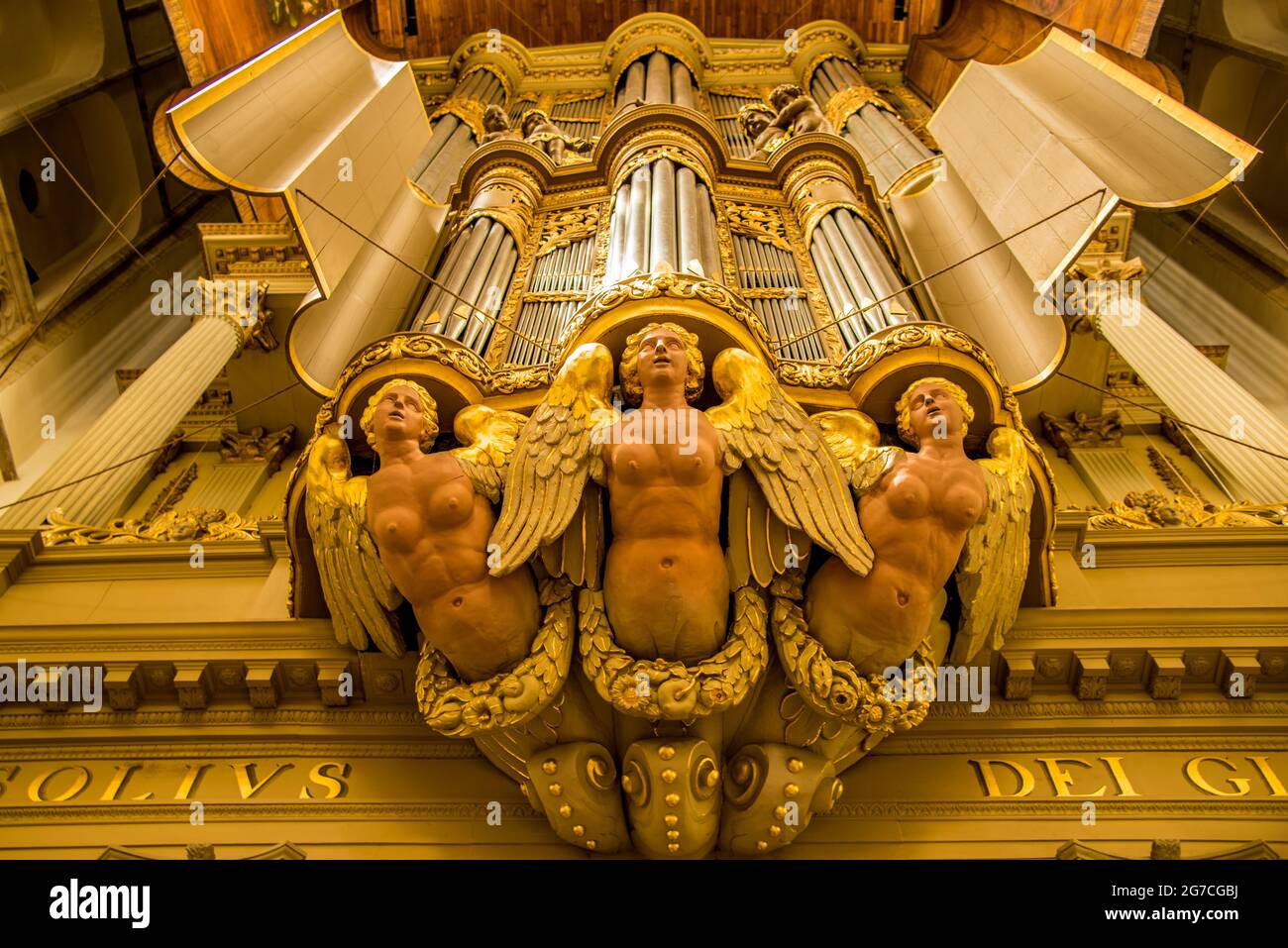 Alkmaar, pays-Bas. Juin 2021. L'orgue de l'église Laurentius à Alkmaar. Photo de haute qualité Banque D'Images
