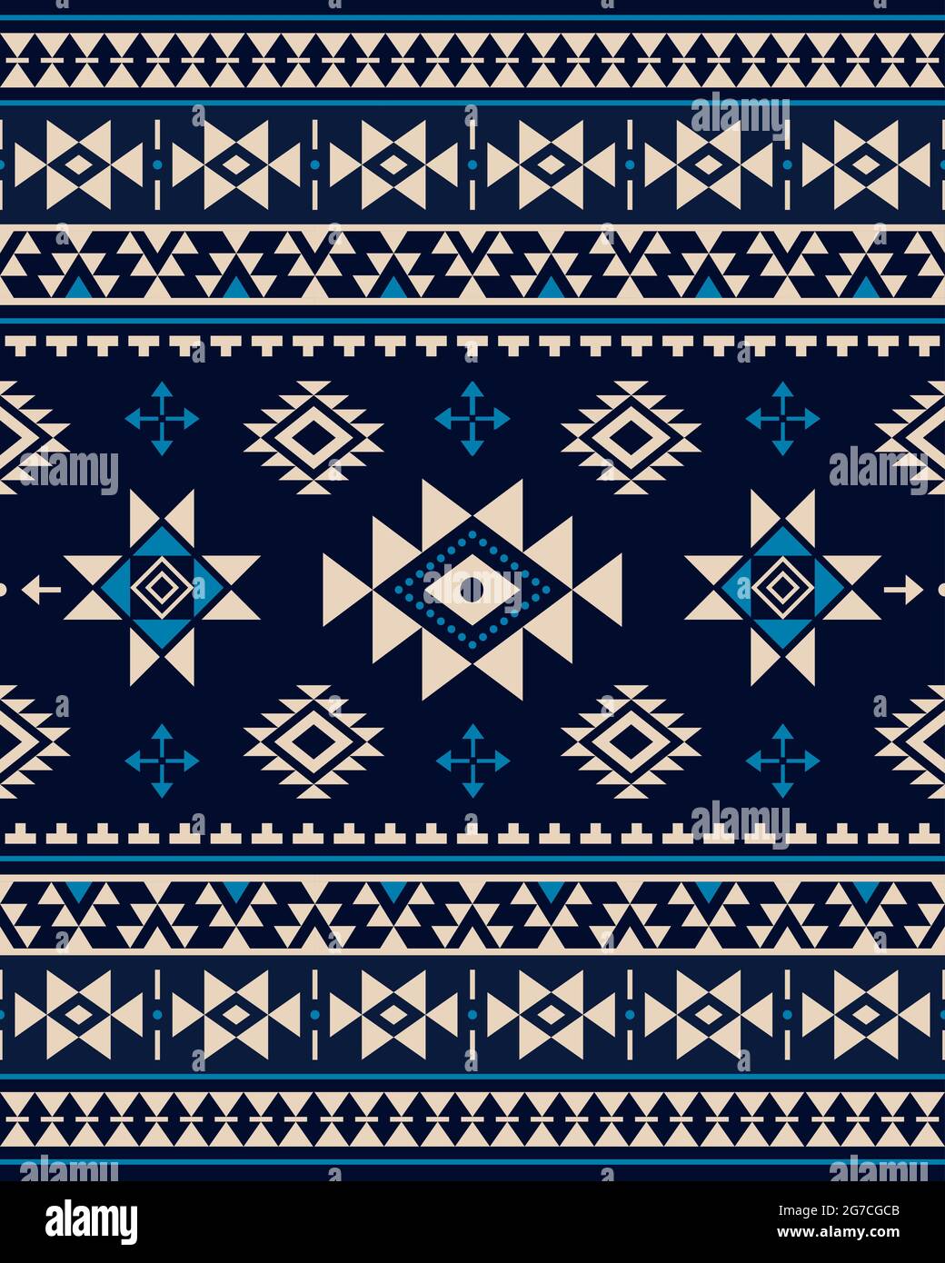 Motif géométrique sans couture vectoriel Aztec Triabl - style péruvien, format 8x10, décor du sud-ouest Illustration de Vecteur