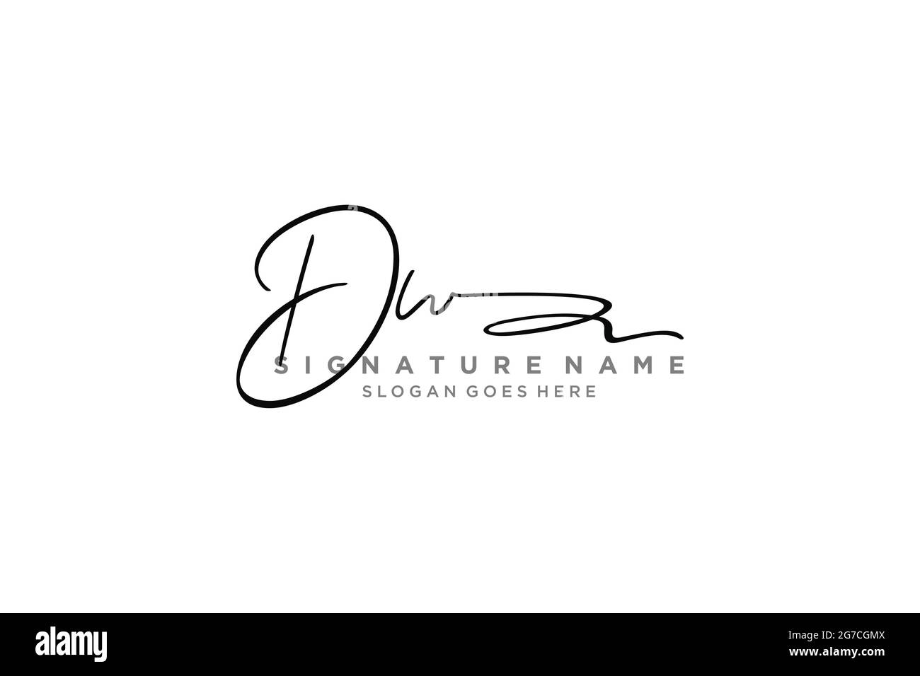 DW lettre Signature logo Template Design élégant logo Sign symbole modèle icône vectorielle Illustration de Vecteur