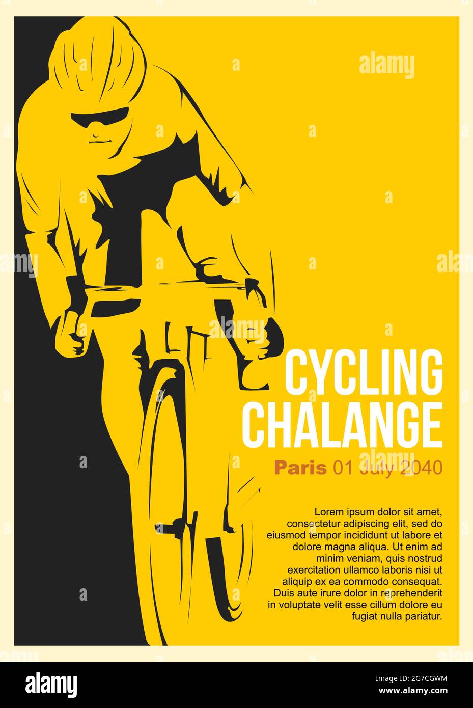 illustration vectorielle de modèle d'affiche de challange de cyclisme Illustration de Vecteur