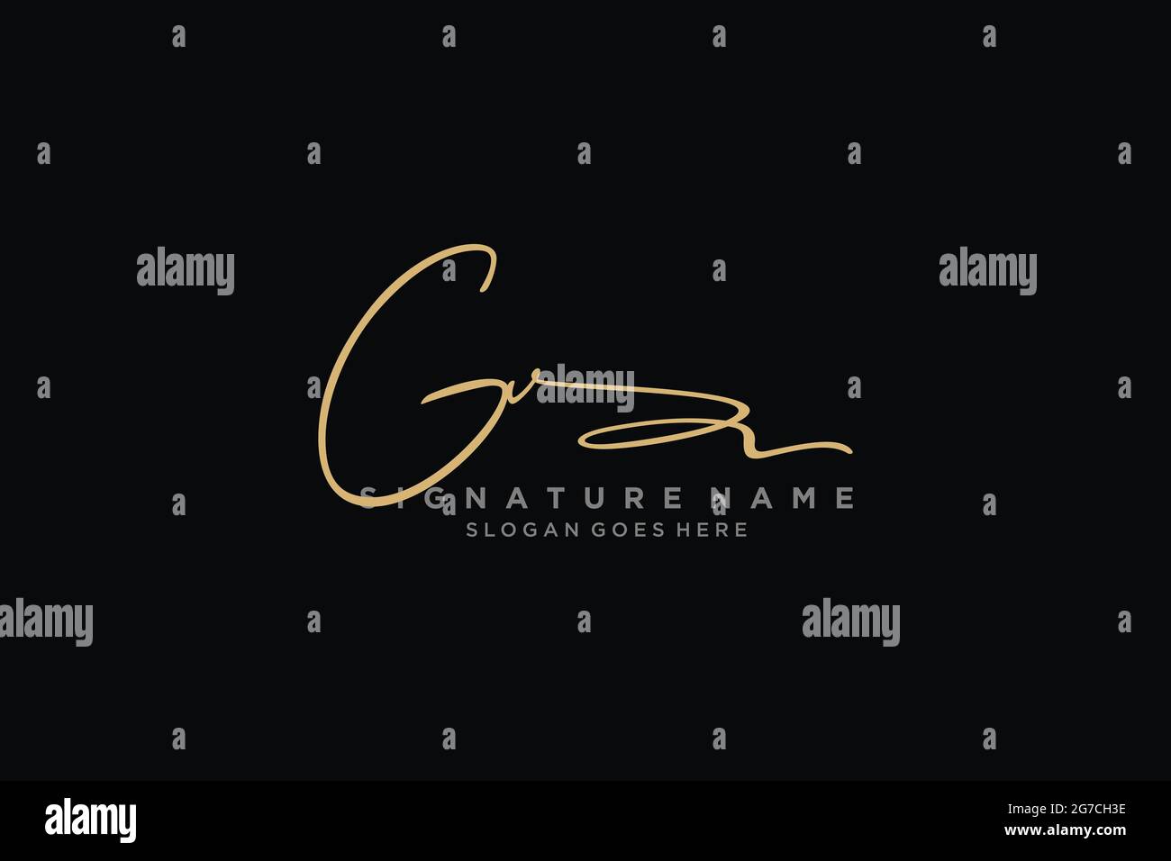 GV lettre Signature logo Template Design élégant logo signe symbole modèle icône vectorielle Illustration de Vecteur