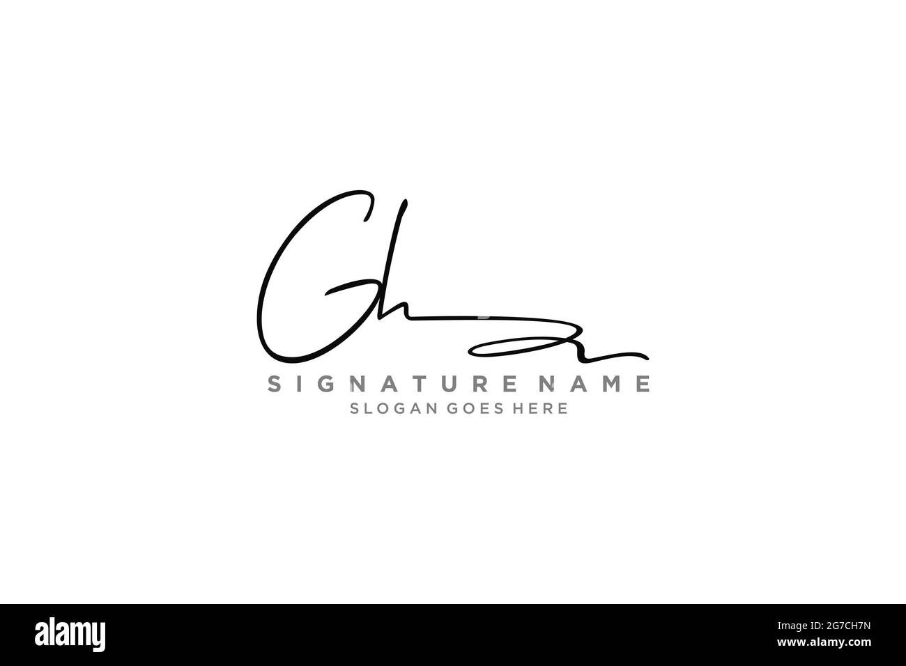 GH lettre Signature logo Template design élégant logo signe symbole modèle icône vectorielle Illustration de Vecteur