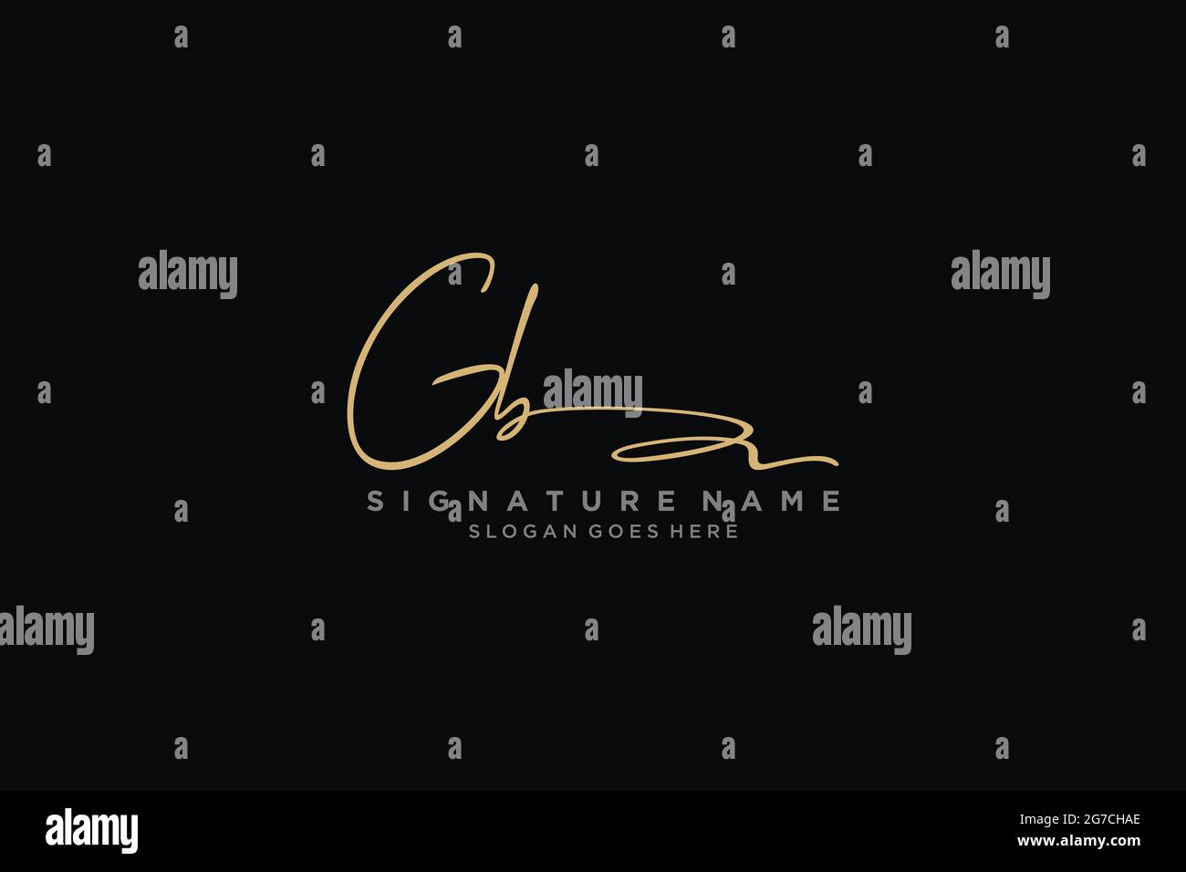 GB lettre Signature logo Template Design élégant logo Sign symbole modèle icône vectorielle Illustration de Vecteur