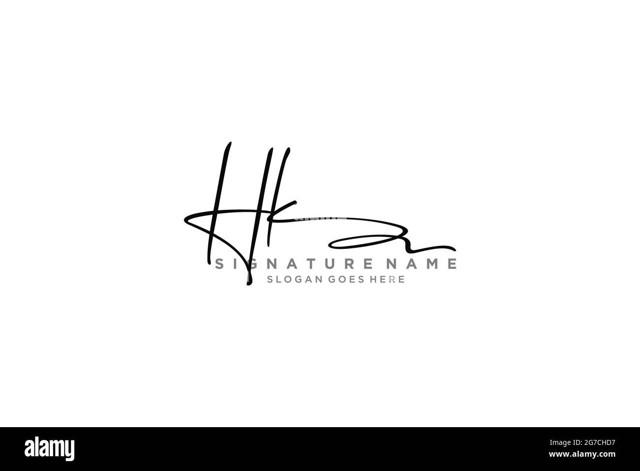 HK lettre Signature logo modèle élégant logo signe symbole modèle icône vectorielle Illustration de Vecteur